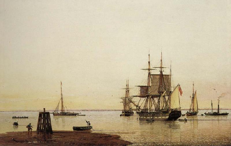 Henry Redmore Merchantmen and other Vessels off the Spurn Light Vessel Sweden oil painting art